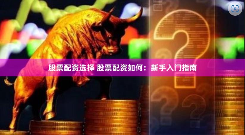 股票配资选择 股票配资如何：新手入门指南